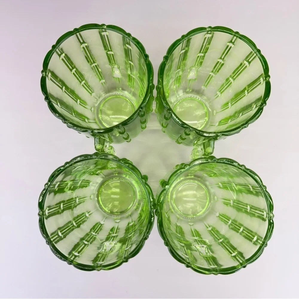 John Lewis Green Glass Cactus Tumblers Glasses